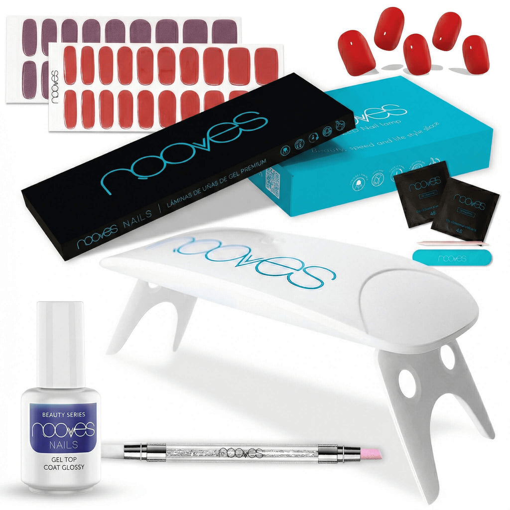 Starter Kit Beauty Red - Pack de Iniciación con Top Coat - Crimson Red - Ruby Claret-0