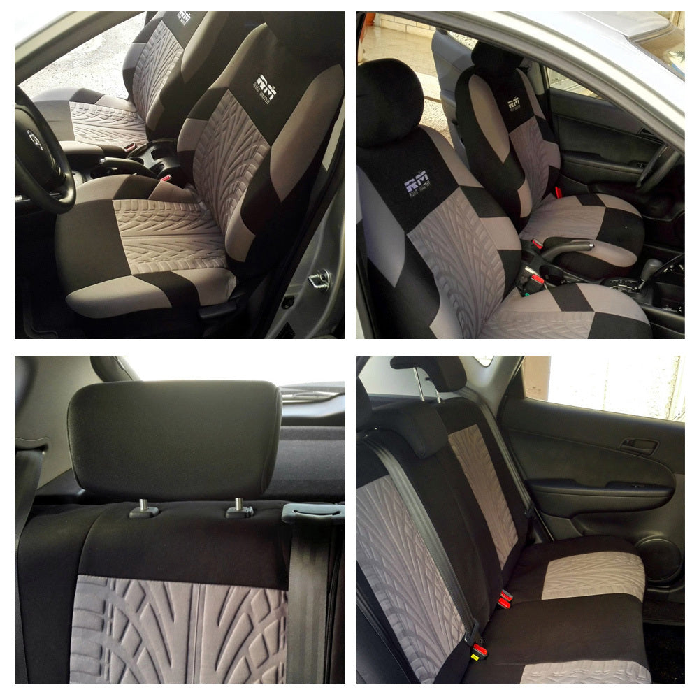Cubiertas Universales para Asientos de Coche Set de 4 Piezas con Bordado